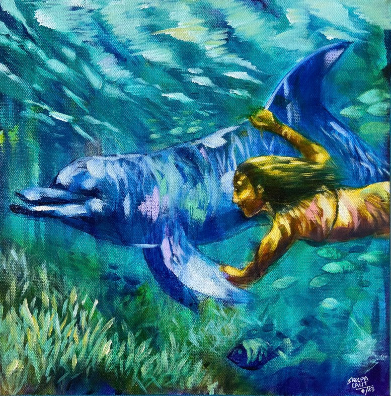 ORIGINAL ART :- " Free and Happy "