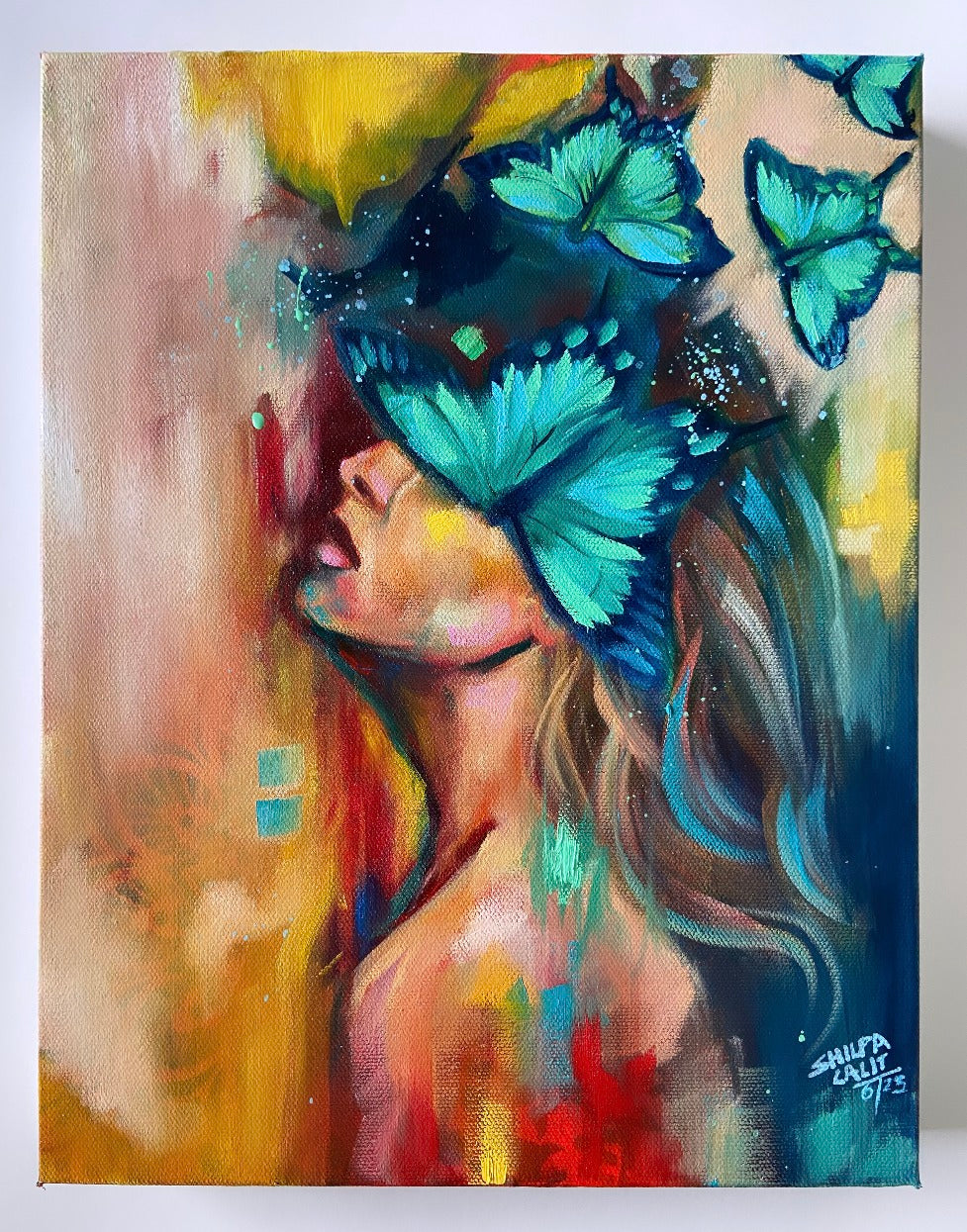 ORIGINAL ART :- " Blessed by Angels "