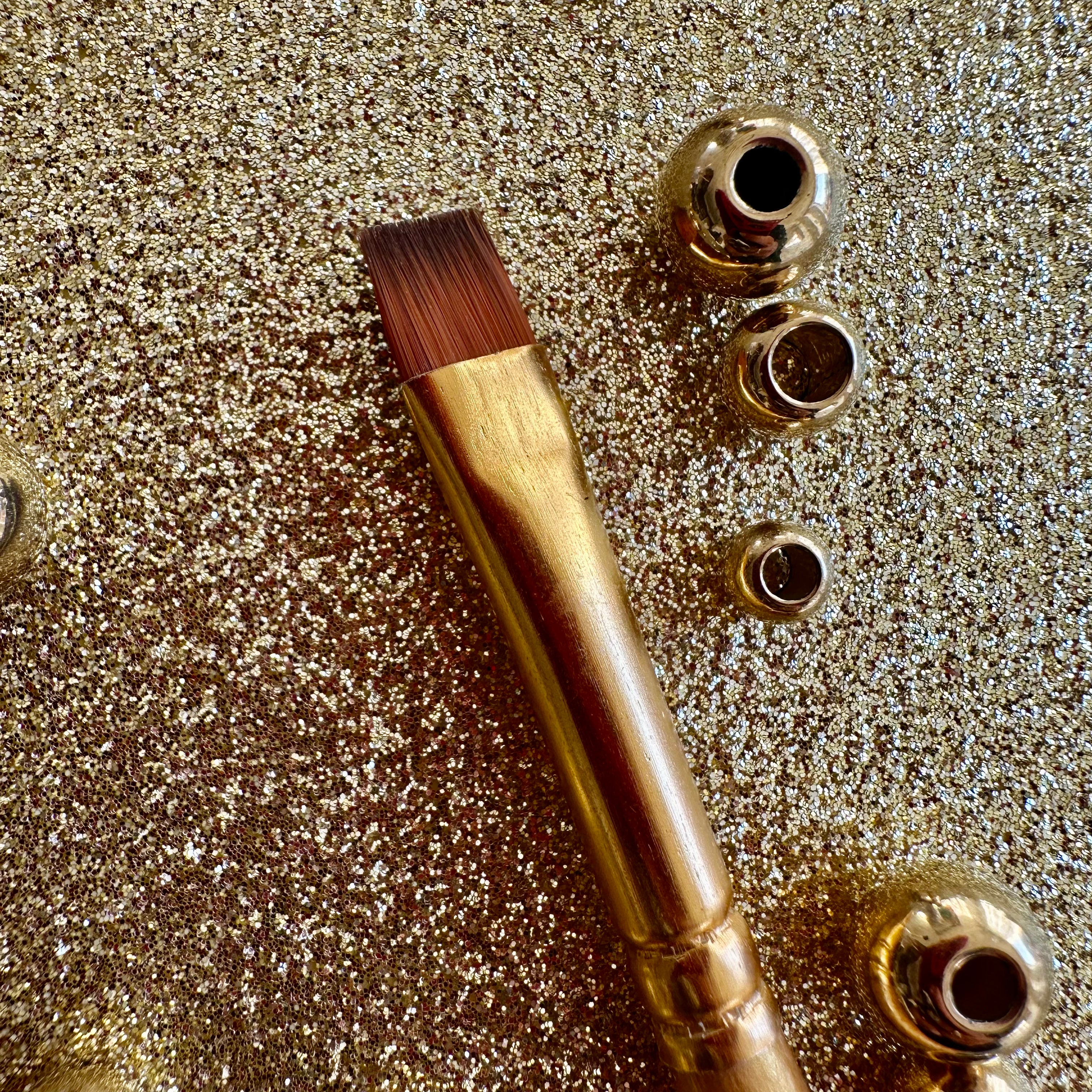 No.4 Chisel Blender Brush : Gold Glow Collection | Synthetic Hair | Vegan