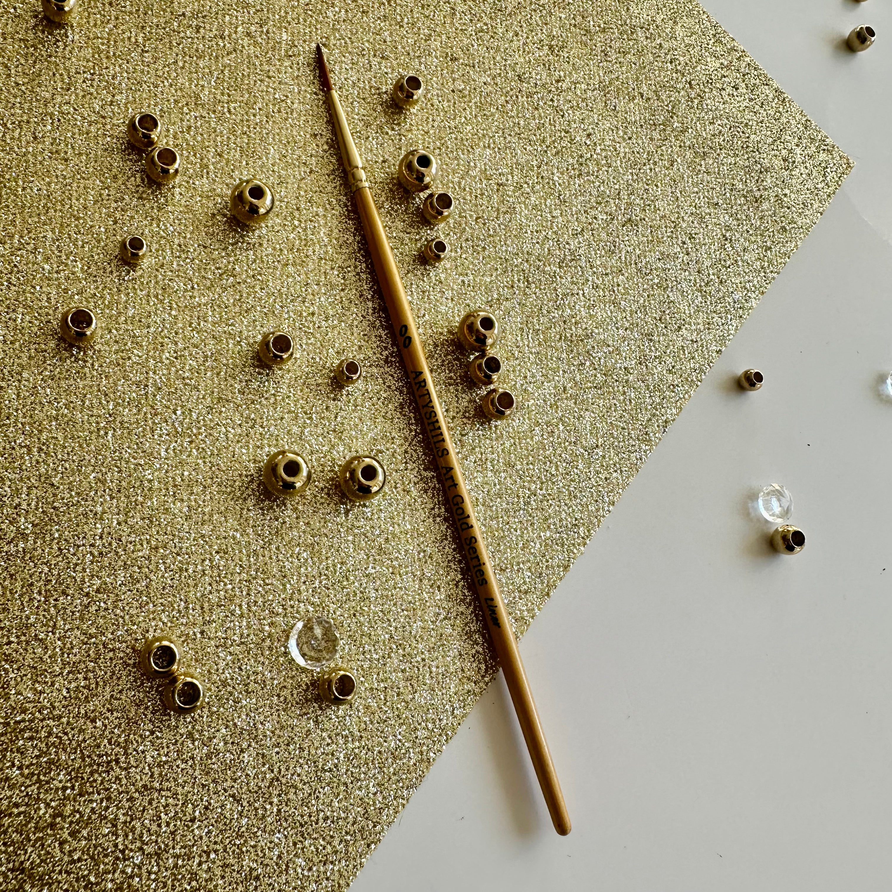 No.00 Liner Brush : Gold Glow Collection | Synthetic Hair | Vegan