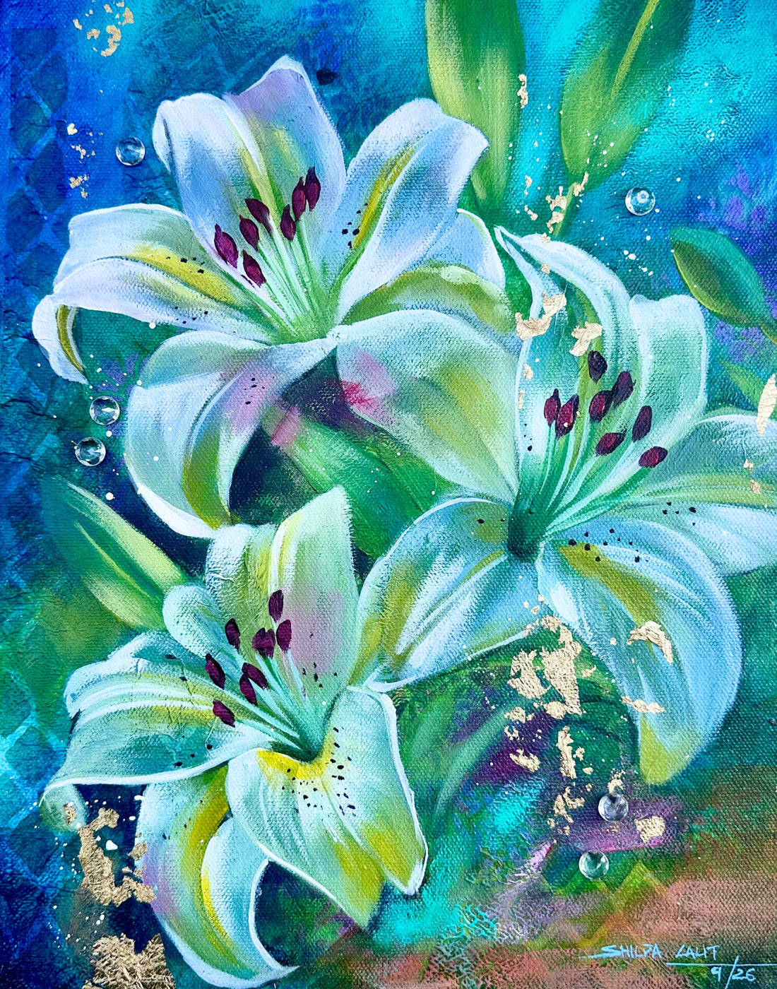 LIVE Enchanted Lilies Mixed Media & Acrylic Painting Workshop āØšæ | September 24 & 25, 2026