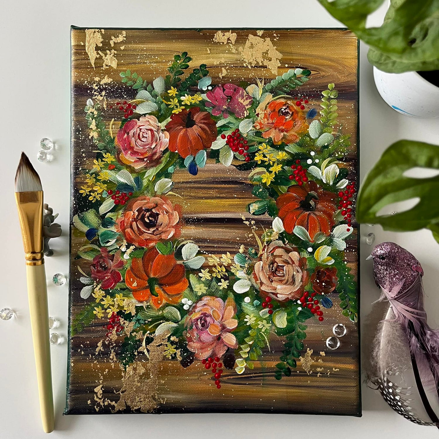 Discover the Beauty of Fall with 4 Stunning Autumn Acrylic Paintings + 1 FREE Bonus Workshop