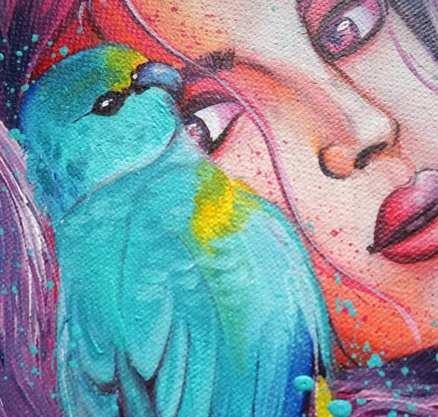 Discover the Angel of Self-Love: Learn How to Paint an Inspiring Portrait with a Bird on the Shoulder using Acrylic Paints