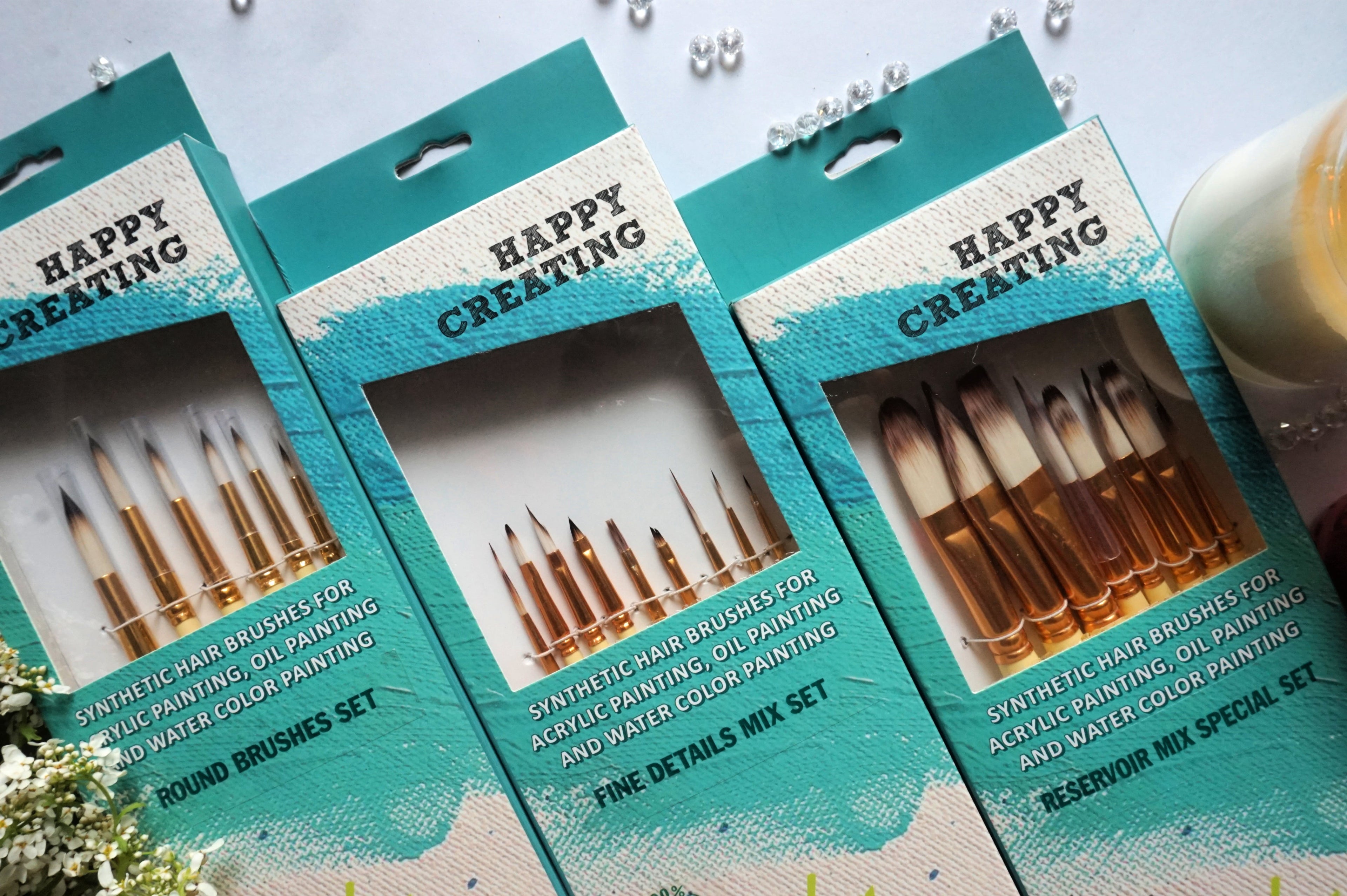 COMBO 4 :- Round set, Fine detail set, Long hair reservoir set