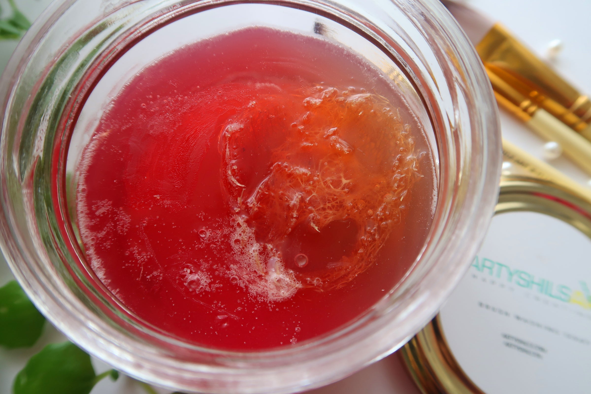 BRUSH CLEANING GLASS SOAP JAR JUTE TEXTURE