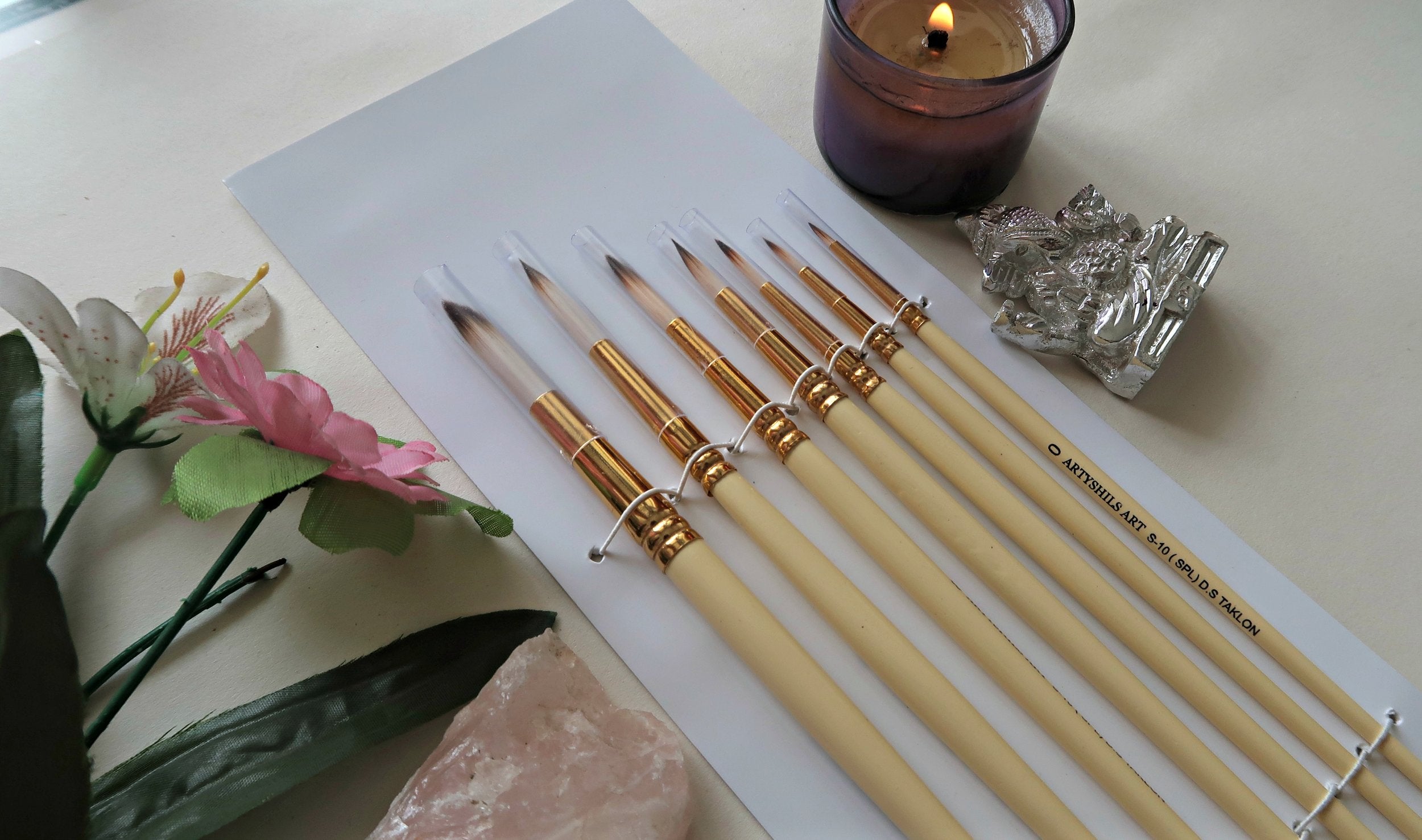 PAINTING BRUSHES ROUND - Round Synthetic hair brushes for painting by Artyshils Art