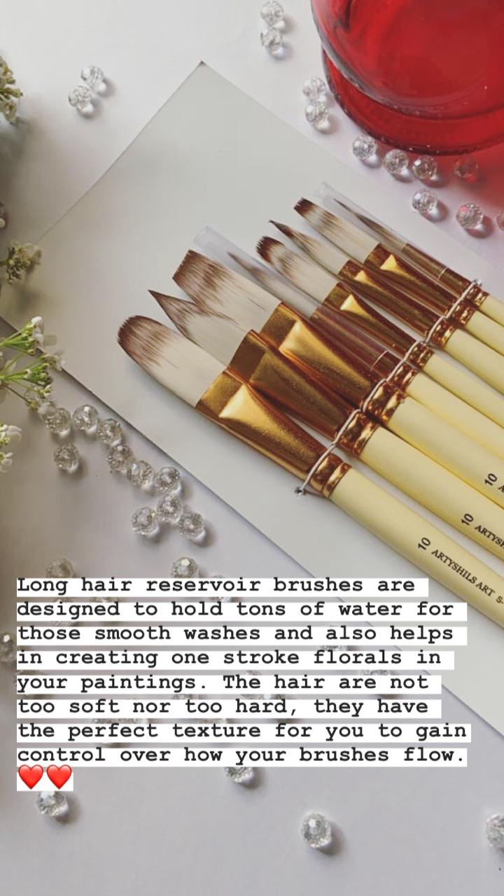 **VERSION 3** Long hair reservoir brushes for painting by Artyshils Art