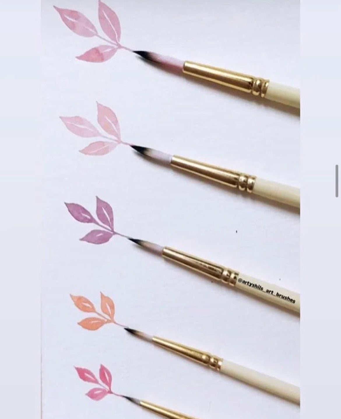 PAINTING BRUSHES ROUND - Round Synthetic hair brushes for painting by Artyshils Art