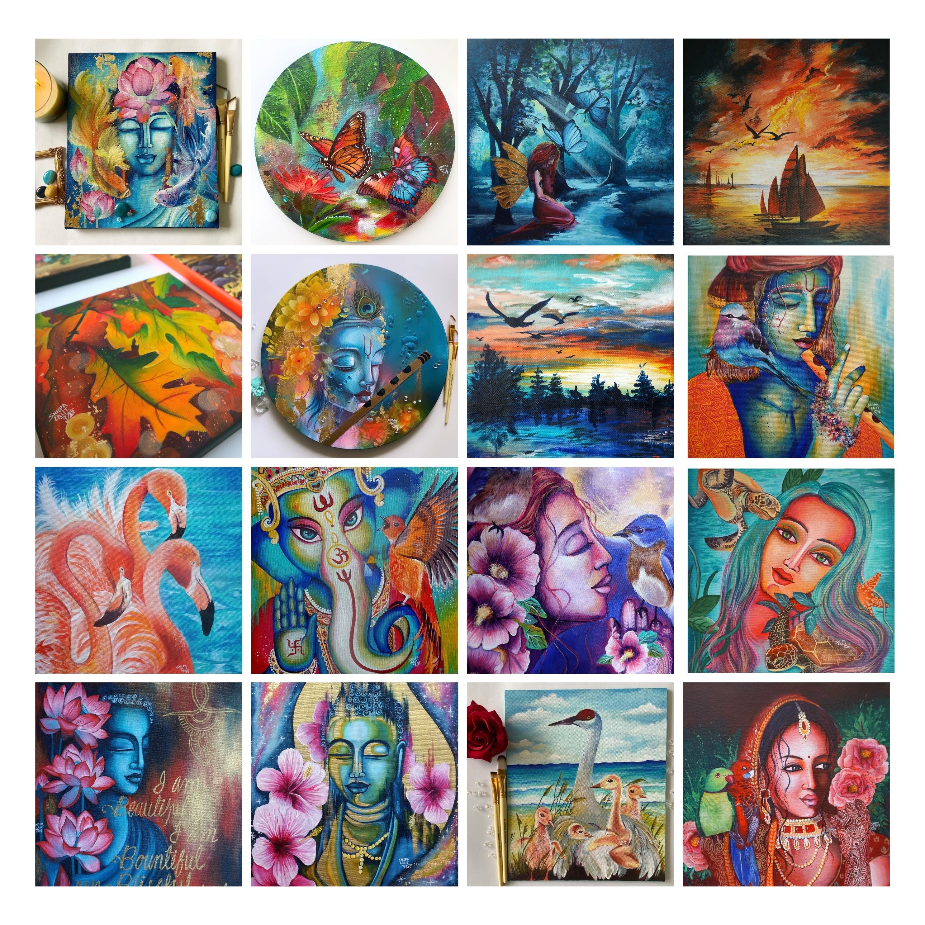 Artyshils Unlimited : Rent the Workshops | 50+ Beginner-Friendly Painting Classes (Acrylic &amp; Mixed Media)