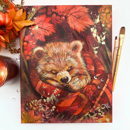 LIVE Cozy Fall Baby Bear Mixed Media &amp; Acrylic Painting Workshop | October 22 &amp; 23, 2026 🐻🍂