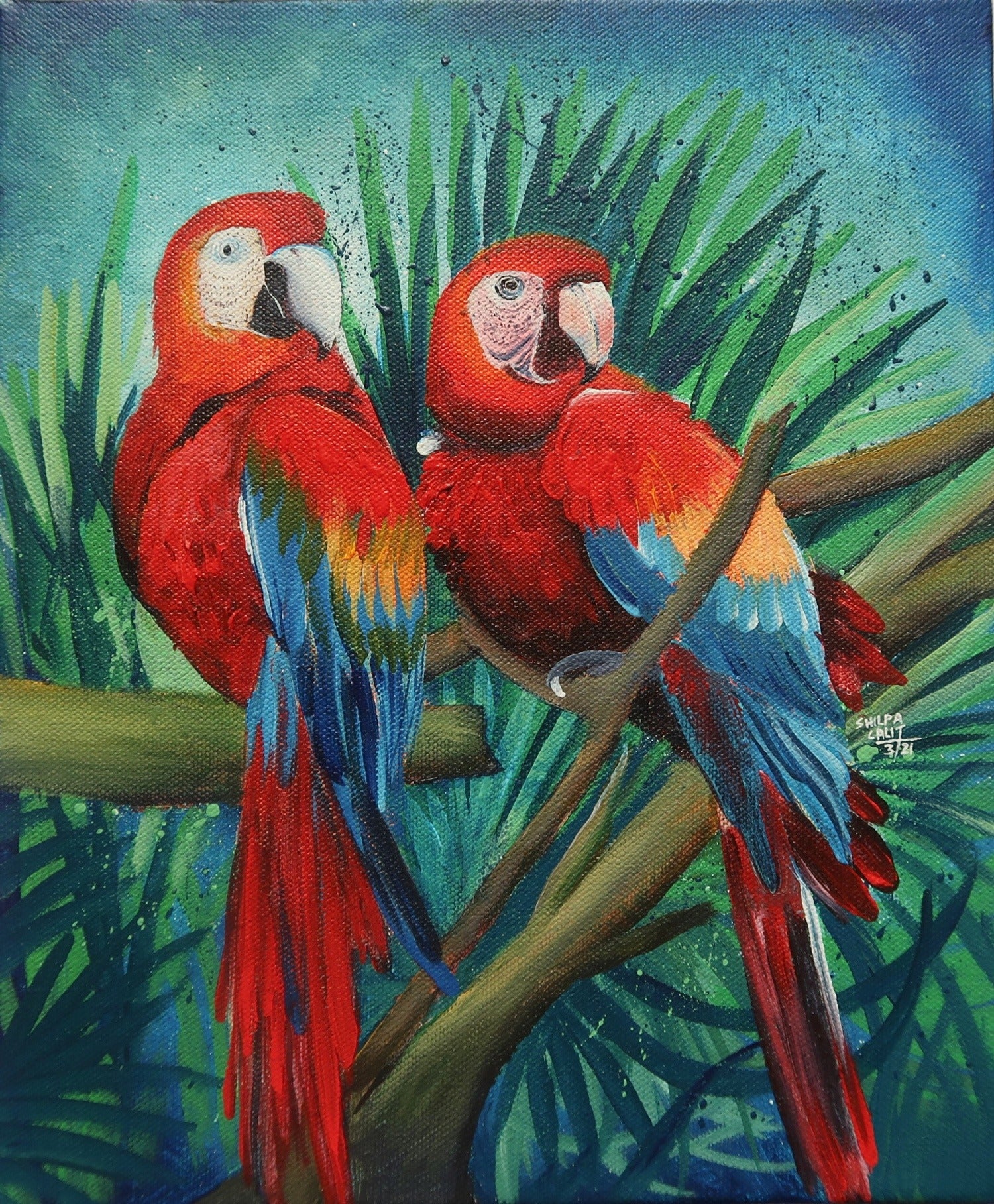 4 birds acrylic painting workshop bundle | Flamingo, Macaw, Owl &amp; Beach Birds | Step by step detailed workshops