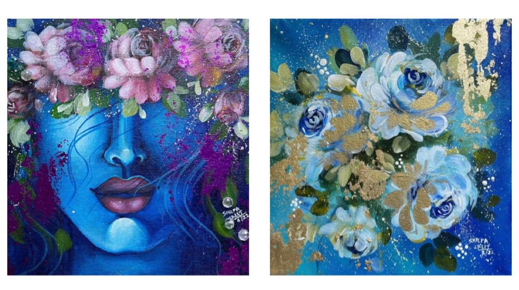 Painting Roses + Girl with Roses : 2 Detailed Acrylic Painting Workshops