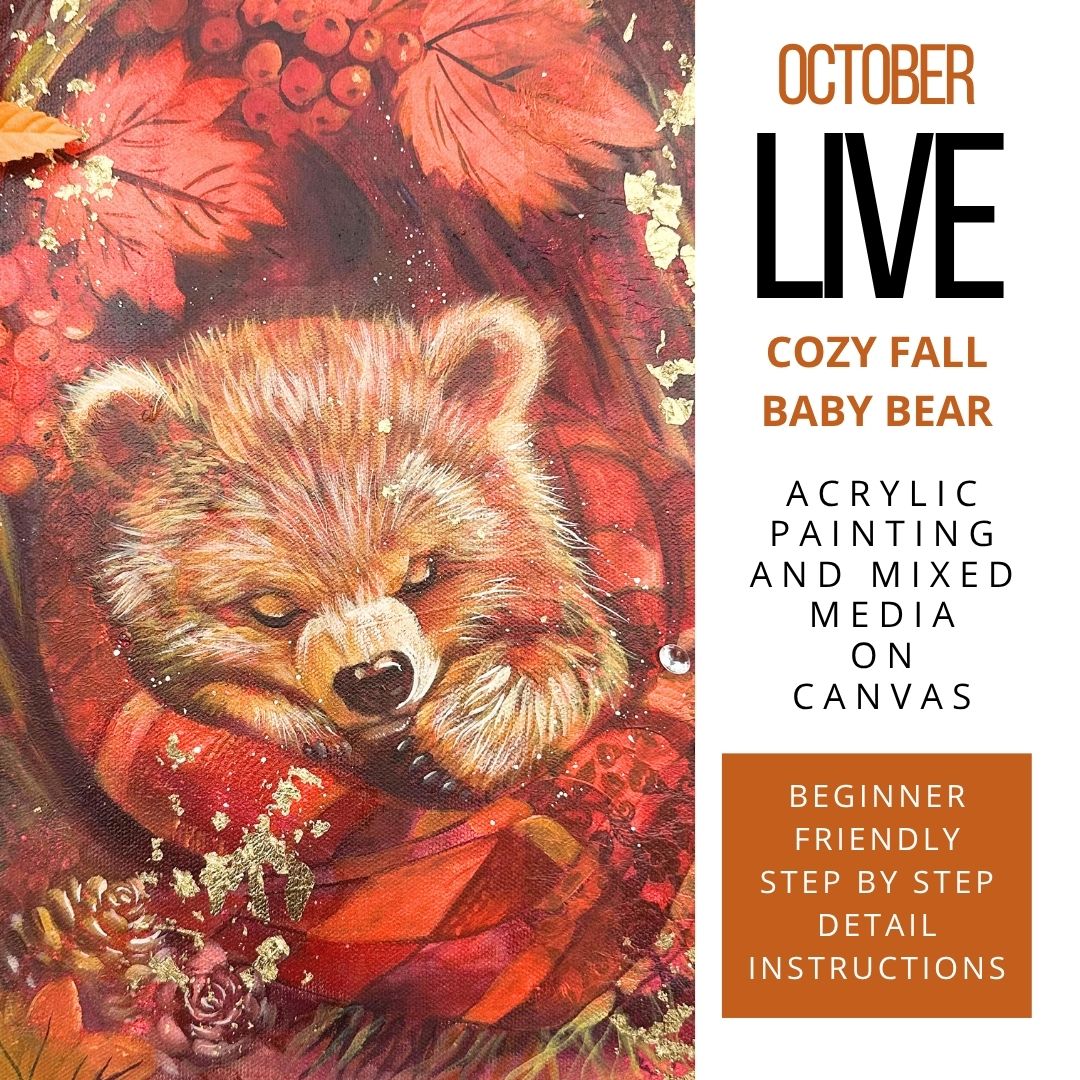 4 Months of LIVE Mixed Media &amp; Acrylic Painting Workshops | September–December 2026 🎨❤️