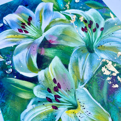 LIVE Enchanted Lilies Mixed Media &amp; Acrylic Painting Workshop ✨🌿 | September 24 &amp; 25, 2026