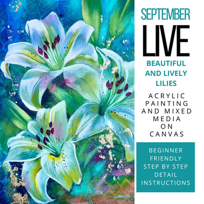 4 Months of LIVE Mixed Media &amp; Acrylic Painting Workshops | September–December 2026 🎨❤️