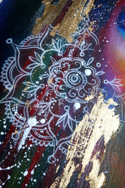 Meditating Buddha with Gold Leaf : Detailed Acrylic &amp; Mixed Media Painting Workshop