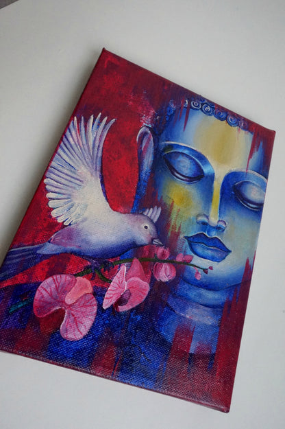 Meditating Buddha : Set of 3 Detailed Acrylic Painting Workshops on Canvas