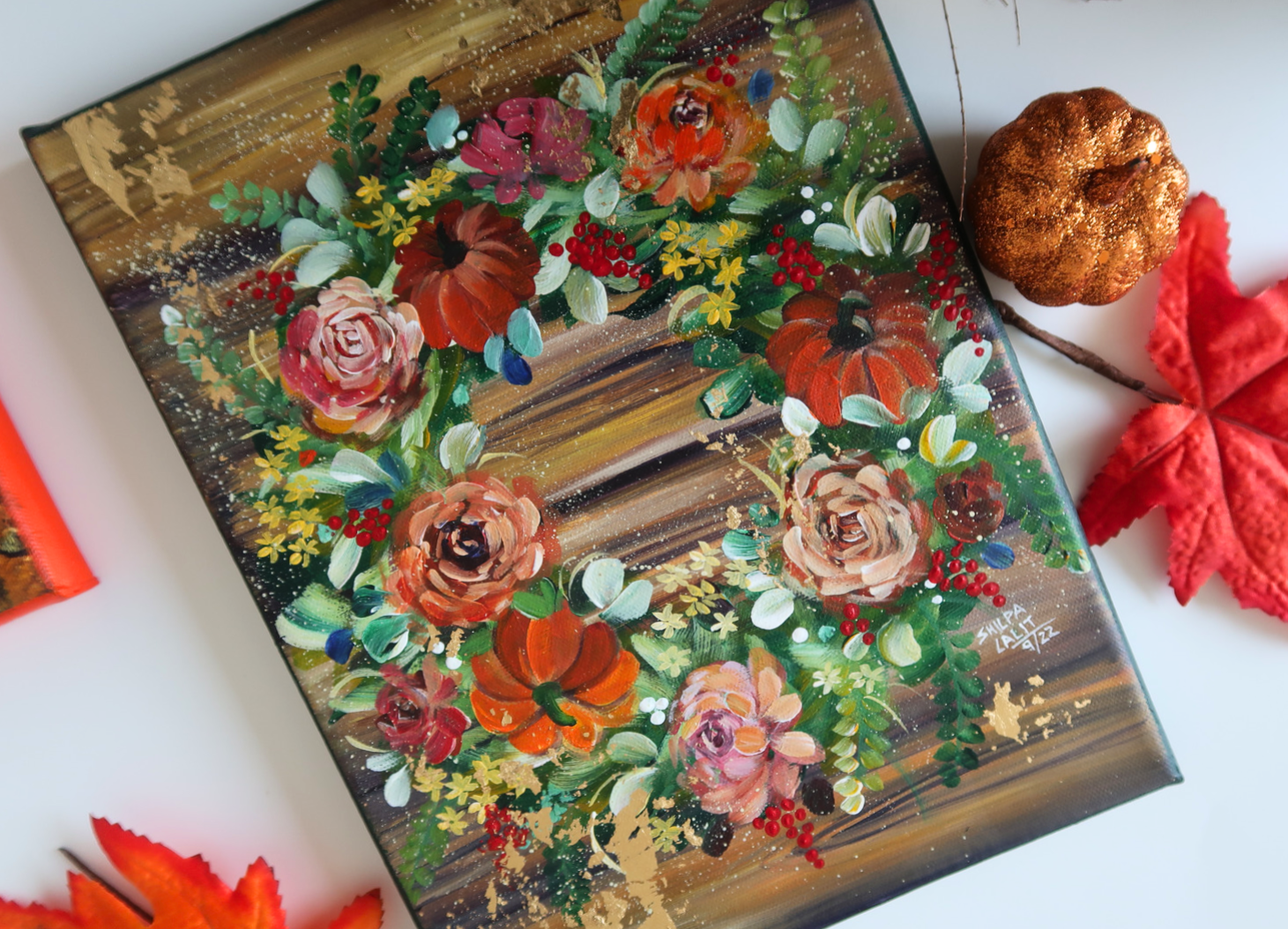 Fall Acrylic Painting Workshop (5 Canvases) | Beginner Step-by-Step Autumn Art Class Online