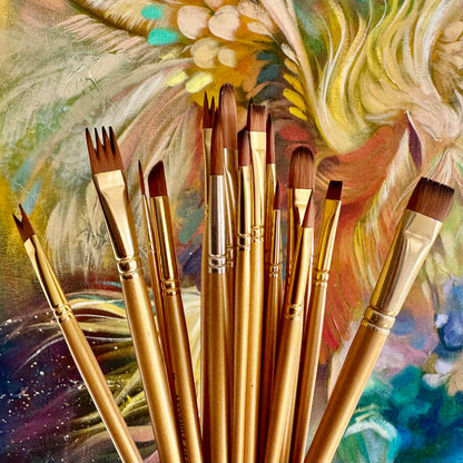 All 20 Brushes : Gold Glow Collection | Synthetic Hair | Vegan
