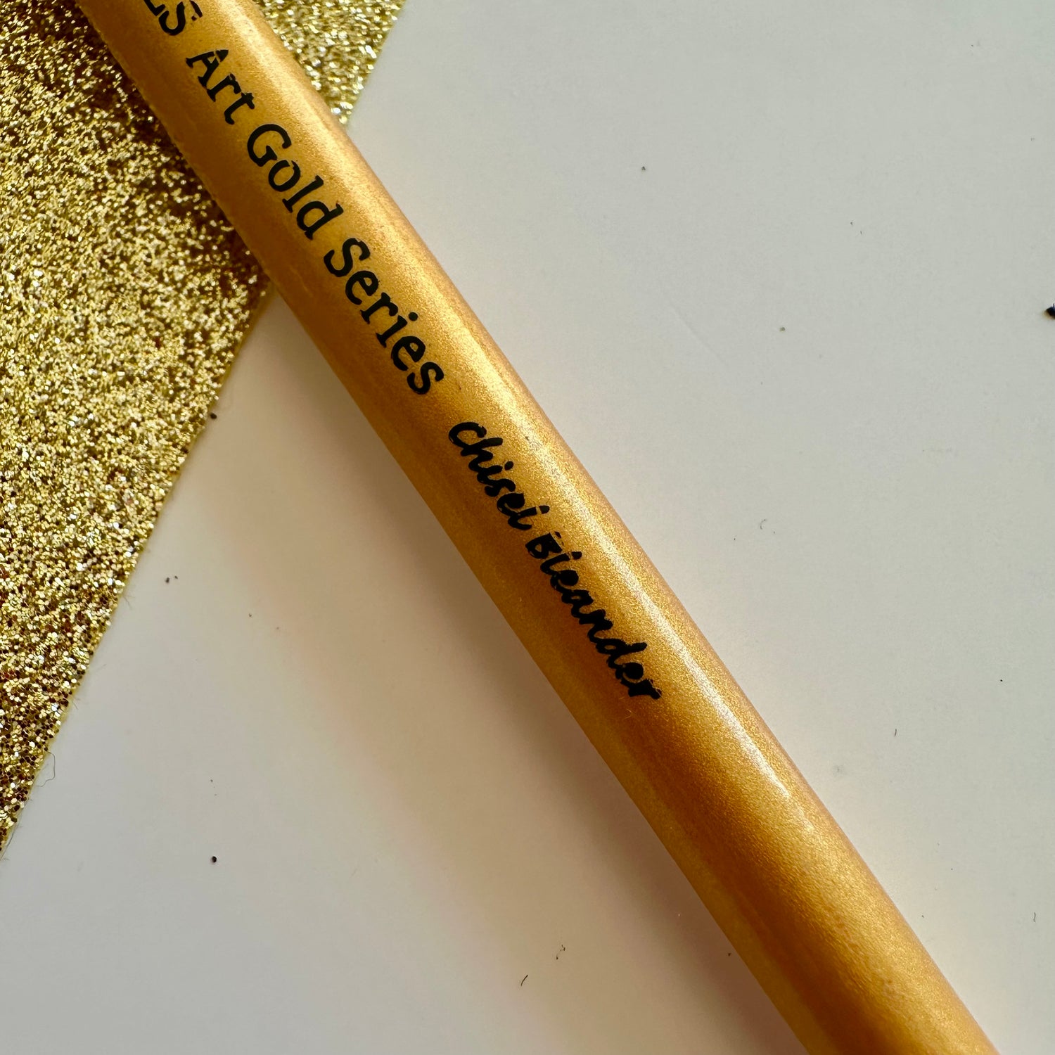 No.10 Chisel Blender Brush : Gold Glow Collection | Synthetic Hair | Vegan