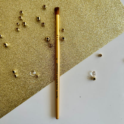 No.6 Horse Shoe Brush : Gold Glow Collection | Synthetic Hair | Vegan