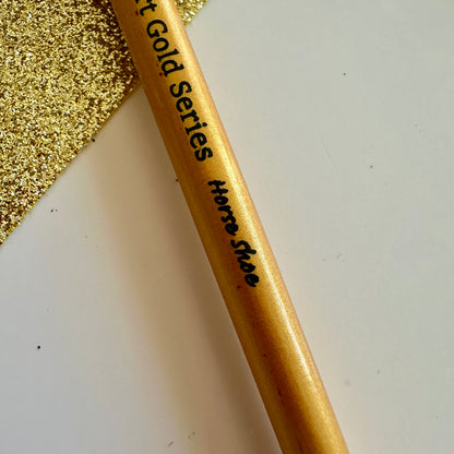 No.6 Horse Shoe Brush : Gold Glow Collection | Synthetic Hair | Vegan