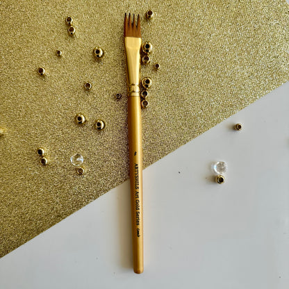 No.8 Flat Comb Hair Brush : Gold Glow Collection | Synthetic Hair | Vegan