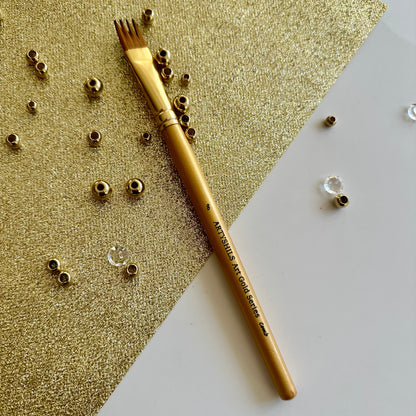 No.8 Flat Comb Hair Brush : Gold Glow Collection | Synthetic Hair | Vegan