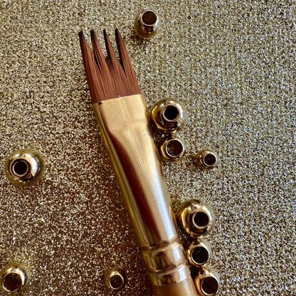 No.8 Flat Comb Hair Brush : Gold Glow Collection | Synthetic Hair | Vegan