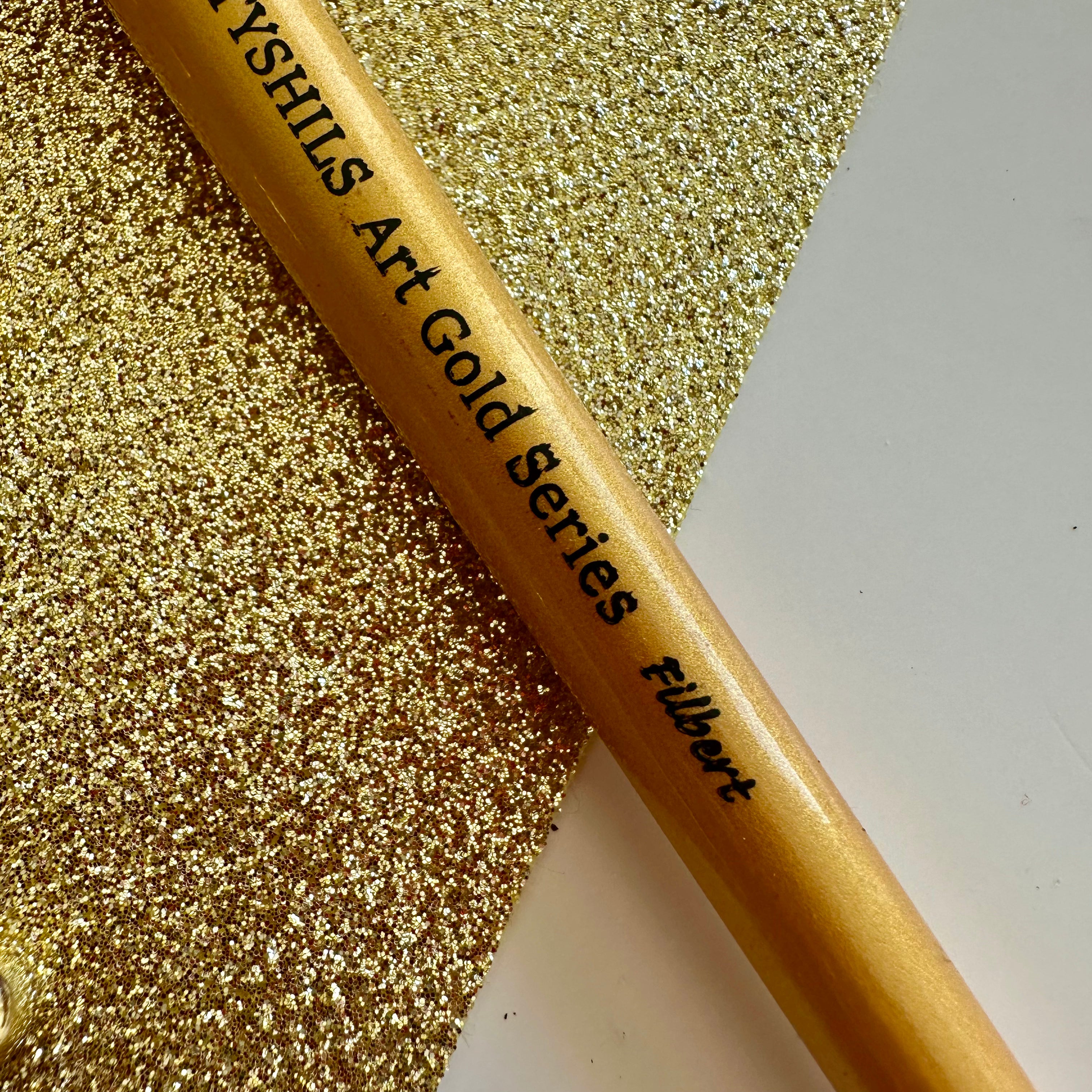 No.10 Filbert Hair Brush : Gold Glow Collection | Synthetic Hair | Vegan