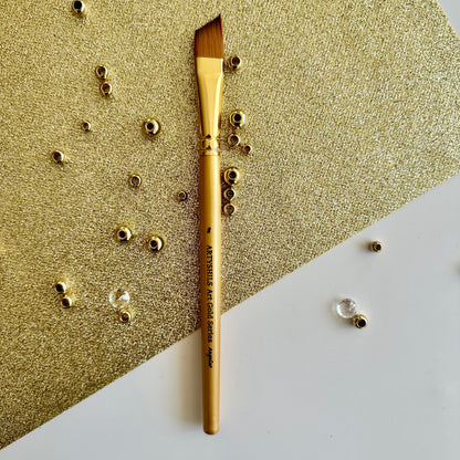 No.8 Angular Brush : Gold Glow Collection | Synthetic Hair | Vegan