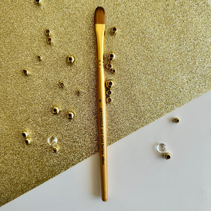 No.6 Filbert hair Brush : Gold Glow Collection | Synthetic Hair | Vegan