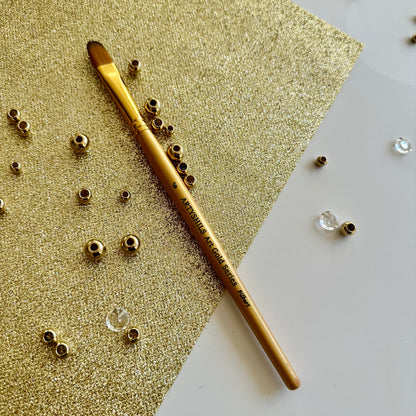 No.6 Filbert hair Brush : Gold Glow Collection | Synthetic Hair | Vegan