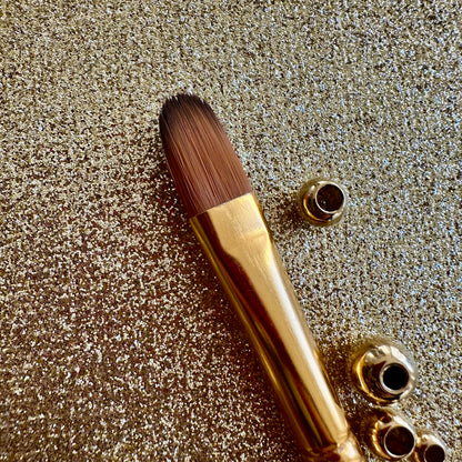 No.6 Filbert hair Brush : Gold Glow Collection | Synthetic Hair | Vegan