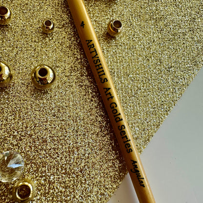 No.4 Angular Brush : Gold Glow Collection | Synthetic Hair | Vegan