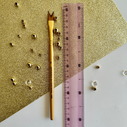 No.6 Notch hair Brush : Gold Glow Collection | Synthetic Hair | Vegan