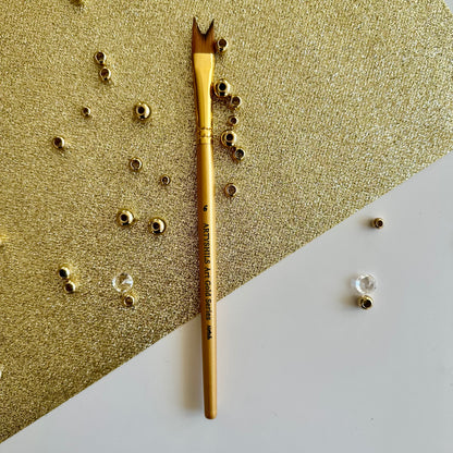 No.6 Notch hair Brush : Gold Glow Collection | Synthetic Hair | Vegan