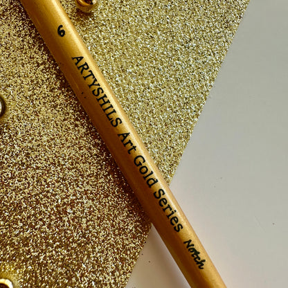 No.6 Notch hair Brush : Gold Glow Collection | Synthetic Hair | Vegan