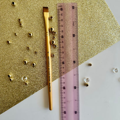 No.6 Chisel Blender Brush : Gold Glow Collection | Synthetic Hair | Vegan