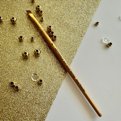 No.4 Chisel Blender Brush : Gold Glow Collection | Synthetic Hair | Vegan