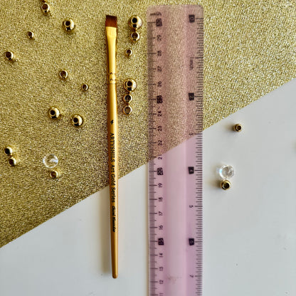 No.4 Chisel Blender Brush : Gold Glow Collection | Synthetic Hair | Vegan