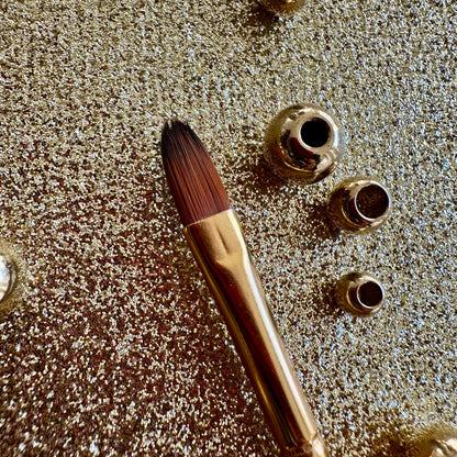 No.2 Filbert hair Brush : Gold Glow Collection | Synthetic Hair | Vegan