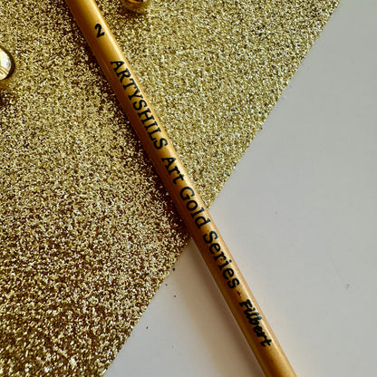 No.2 Filbert hair Brush : Gold Glow Collection | Synthetic Hair | Vegan