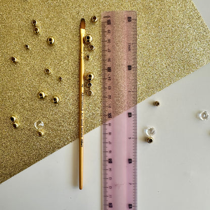 No.2 Filbert hair Brush : Gold Glow Collection | Synthetic Hair | Vegan