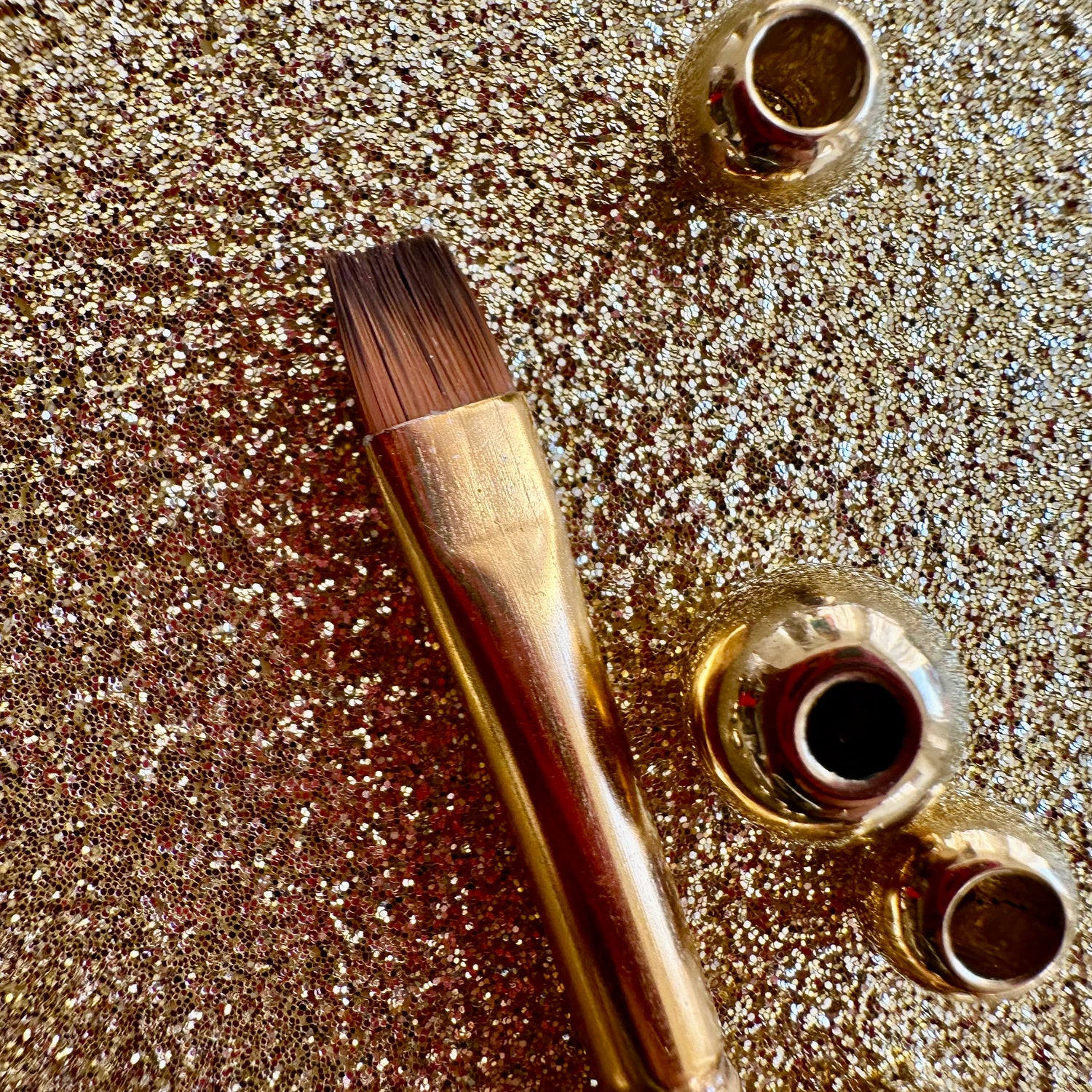 No.2 Chisel Blender Brush : Gold Glow Collection | Synthetic Hair | Vegan