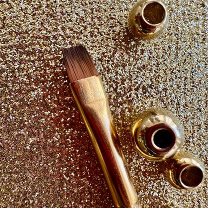 No.2 Chisel Blender Brush : Gold Glow Collection | Synthetic Hair | Vegan
