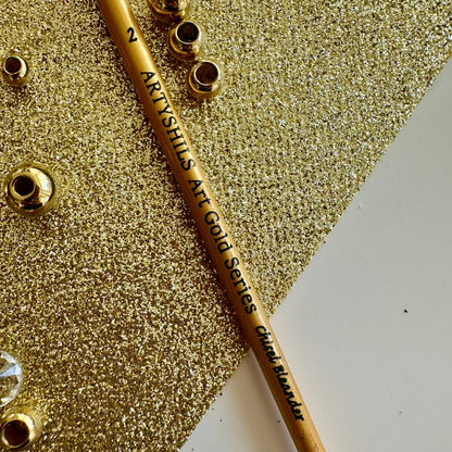 No.2 Chisel Blender Brush : Gold Glow Collection | Synthetic Hair | Vegan