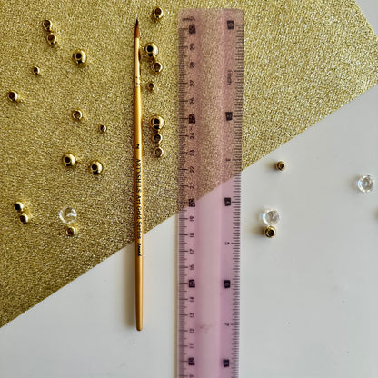 No.2 Round Brush : Gold Glow Collection | Synthetic Hair | Vegan