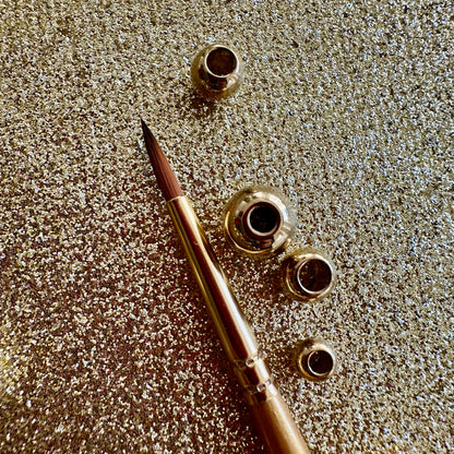 No.2 Round Brush : Gold Glow Collection | Synthetic Hair | Vegan