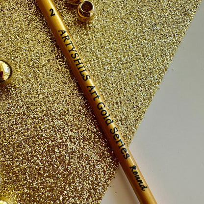 No.2 Round Brush : Gold Glow Collection | Synthetic Hair | Vegan